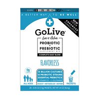 GoLive Probiotics for Women, Men and Kids - Prebiotics and Probiotics for Gut & Digestive Health - Clinically Tested Formula Proven, Recommended by Doctors and Dietitians (Sugar Free Flavorless, 28Ct)