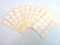 Minilabel Pack Of 150 , 15mm Round , White Paper Labels , Permanent Adhesive Circle Stickers Plain Multi Purpose Sticky Dot Labels