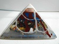 T.O R.Sun Drips L.BL B Large Pyramid Crystal Orgone Generator Energy Accumulator 528Hz/7.83Hz/Advance Harmonics (2"H-51mm 3.5"B-89mm, T.O R.Sun Drips L.BL B)