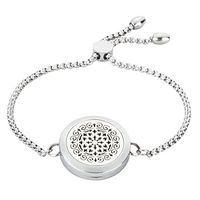 JAOYU Diffuser Bracelet for Women Stainless Steel Locket Charm Aromatherapy Bangle Jewelry with 8 Refill Pads Birthday Gift for Mum Girls Women