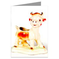 Vintage Kitsch Cow Notecard Set