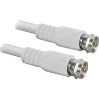 Black Point Products BV-085 White 50-Foot RG-6 H.D. Coax with Fittings, White