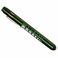 Professional Medical Diagnostic Penlight with Pupil Gauge Different Colors with 2 AAA Batteries by Vilmark (Green)