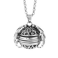 Meidexian888 Simple Storage Photo Necklace, Expanding Photo Locket Necklace Pendant Angel Wings Gift Jewelry Decoration (Bronze)