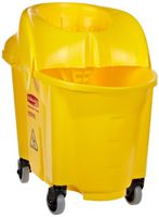 Rubbermaid Commercial WaveBrake 2.0 35 QT institution Mop Bucket and Wringer, Yellow (FG759088YEL)