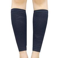 EXIO Calf Compression Sleeve, 1 Pair – Seamless Tech Leg Supports 20-35mmHg for Shin Splint, Relieve Calf Pain, Swelling, Varicose Veins for Men Women (Black, S-M(10~13 inches))