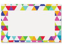 Pack Of 50, Bright Mosaic Border Enclosure Card 3-1/2" x 2-1/4" Made In USA