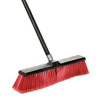 Alpine Industries 18 in. Red Indoor Outdoor Smooth Surface Push Broom (3-Pack)