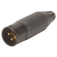 Switchcraft AAA3MPBAUZ 3 Pin XLR Male Gold Pins Black