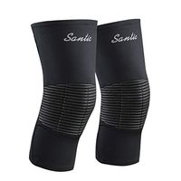 Santic Knee Sleeve Compression Brace Leg Warmers Support Knee Pads for Cycling, Crossfit, Running, Basketball, Sports, Pain Relief, Men&Women(1 Pair) Ghillie