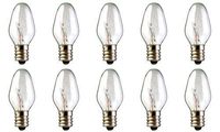 10 Pack 15 Watt 120V Light Bulbs for Scentsy Plug-in, Nighttime Warmer, Wax Melts Scented Candle Wax