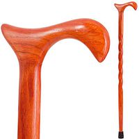 Handcrafted Wood Walking Cane - Made in the USA by Brazos - Twisted Oak - 37 Inches - Strawberry