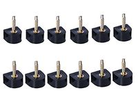 6 Pairs Black Durable U-Shape Heel Tips Replacement High Heel Caps Protectors Shoe Repair Tip Taps Shoes Dowels Non-Slip Size 11, 12, 13 mm