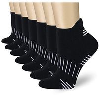 Bhinego Compression Socks Women and Men, Ankle Compression Socks, Running Socks(6 Pairs),Arch Support Flight Travel Nurses (7 Pairs-Black, Large/X-Large)