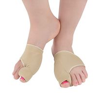 Toe Straightener,AutumnFall Foot Care Tool,Thumb Valgus Toe Separator Hallux Relief Corrector Pad Protector Sleeve (L, Beige)