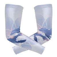 LEVEIS Love Dolphins Arm Sleeves UV Protection for Men Women Sunblock Protective Gloves Running Golf Cycling Driving Long Arm Cover 1 Pair