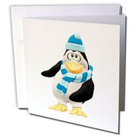 3dRose A Cartoon Penguin Giving A Bow Greeting Cards, 6" x 6", Set of 6 (gc_182295_1)