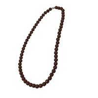 EleeColorful Health Ion Tourmaline Beads Stretch Necklace Chain Balance w/Box/ (Brown)