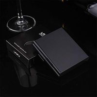 WLBHQ Aluminum Cigarette Case Ultralight Metal Cigarette Case Used for Men, can Be Loaded 20 Cigarette Boxes, 9.28.82.0Cm,Black