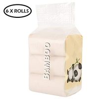 willstar 6 Rolls Toilet Paper 100% Native Wood Pulp Soft Biodegradable Bath Tissue Paper 4 Ply Paper Towels Rolls Super Soft White Toilet Paper for Household Use