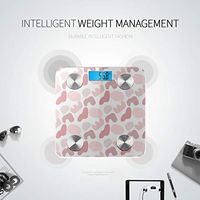 Cow Pink and White Animal Spot Skin Weigh Scales Smart Body Scale Scales for Body Weight Tracks 8 Key Compositions Analyzer Sync with Fitness Apps 400 Lbs