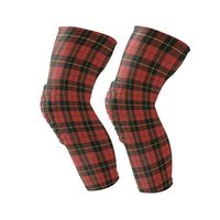 Anyangquji Wallace Clan Red Tartan Kneepads Sport Protector Compression One Piece Anti-Slip Knee Brace for Men&Women (1 Pair)