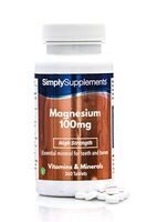 Magnesium 100mg | 360 Tablets | High Strength | Supplement for Healthy Bones & Teeth | 100% Money Back Guarantee | Manufactured in The UK
