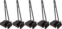 Carlisle 36141503 Duo-Pan Dustpan & Lobby Broom Combo, 3 Foot Overall Height, Black - 5 Pack
