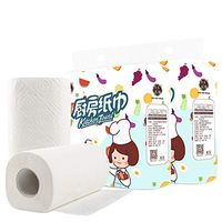 Urbling Kitchen Tissues Paper Rolls, Household Hands Towels, Recycled Paper Towels Oil Absorbing Cooking Paper Wet and Dry for Kitchen, Eco Friendly Biodegradable, White 2 Packs Family Rolls