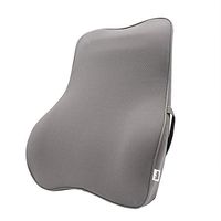 Premium Lumbar Support Pillow by Valuetom-Memory Foam Lower Back Support Cushion for Your Home, Office Chair,and Car-New Ergonomic Memory Foam Design with Cool Mesh Fabric (Gray)