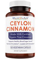 True Ceylon Cinnamon Capsules Vegan Vegetarian - Supplement for Healthy Blood Sugar Levels, Natural Anti-Inflammatory, Weight Management, Anti-Aging Antioxidants. 120 Capsules 60 Day Supply