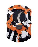Cut 100 CUT100 Double Guillotine Cigar Cutter in an Attractive Gift Box Warranty Orange Camouflage