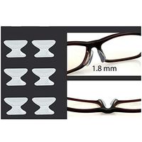 4 Pairs Anti-Slip Silicone Stick On Nose Pads for Eyeglasses Sunglasses Glasses (1.8mm Clear)