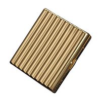 Exttlliy Portable Pure Copper Thin Pocket Carrying Cigarette Case Box for Holds Regular Size Cigarettes (20 Count)