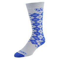 College Edition NCAA (Team) Premium Made in The USA Knee High Dress Socks – Jersey Knit Argyle, Large,Gray