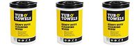 Tub O Towels TW90 Heavy-Duty 10" x 12" Size Multi-Surface Cleaning Wipes, 90 Count Per Canister 3 Pack