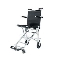 EGCLJ Folding Transport Chair - Compact Wheelchair - Double Brake Wheelchair - Swing Away Footrests - for The Elderly, Disabled