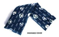 Microwave Heating Pad, Washable Cover, Natural Materials, Handcrafted in The USA, ECO Friendly, Neck, Back Shoulder, Arthritis, Menstrual Cramps, Pain (Dog with Glasses)