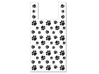 Sprinkles Gifts 50 Large Bags High Density .5 Mil Paw Print Dog Animal Vendor Retail Gift Shopping T Shirt Bag 11.5x6.5x22"