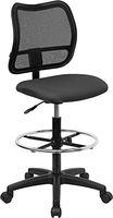 Mid-Back Mesh Drafting Stool with Gray Fabric Seat [WL-A277-GY-D-GG] electronic consumers