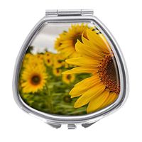 Udoosun Pill Box,Sunflower Pill Case for Purse Pocket Pill Organizer Decorative Boxes Silver Single Compartment Travel Medicine Tablet Holder Wallet