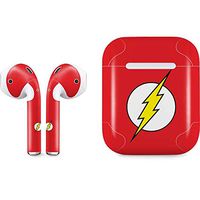 Skinit Decal Audio Skin for Apple AirPods with Lightning Charging Case - Officially Licensed Warner Bros The Flash Emblem Design