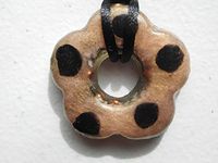 Pink Gold Black Sun Drips PF-26 Necklace Orgone Generator Energy Accumulator 528Hz/7.83Hz/Advance Harmonics Many Beautiful Ingredients and Colors!! (Power Flower, Pink Gold Black Sun Drips PF-26)