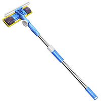 Professional 3-in-1 Window Squeegee -Microfiber Extendable Window Scrubber Washer Cleaner