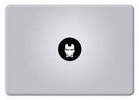 Iron Man Head Glowing from Apple Logo for MacBook Laptop Die-Cut Vinyl Decal Sticker