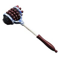 Kedelak Massage Knock Hammer,Roller Massage Hammer Health Meridian Massage Stick Wooden Massage Hammer Back Knock Multifunctional Stretchable Health-Preserving Body Relaxation Massager