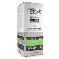 Beamer Bleach-Free Hemp Pre Rolled Cones - 1 1/4 Size - 900-Count Bulk Box + Beamer Sticker