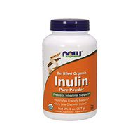 NOW Supplements, Inulin Prebiotic Pure Powder, Certified Organic, Non-GMO Project Verified, Intestinal Support*, 8-Ounce