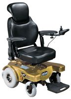 Drive Medical Sunfire General Rear Wheel Drive Powered Wheelchair with Captains Seat and Various Seating Sizes, Gold, 19.5" x 18.5"