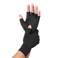 FALETO Copper Arthritis Compression Gloves Best Copper Infused Glove for Women and Men Rehabilitation Training Fingerless Hand Gloves Work for Rheumatoid Arthritis, Carpal Tunnel, RSI Osteoarthritis